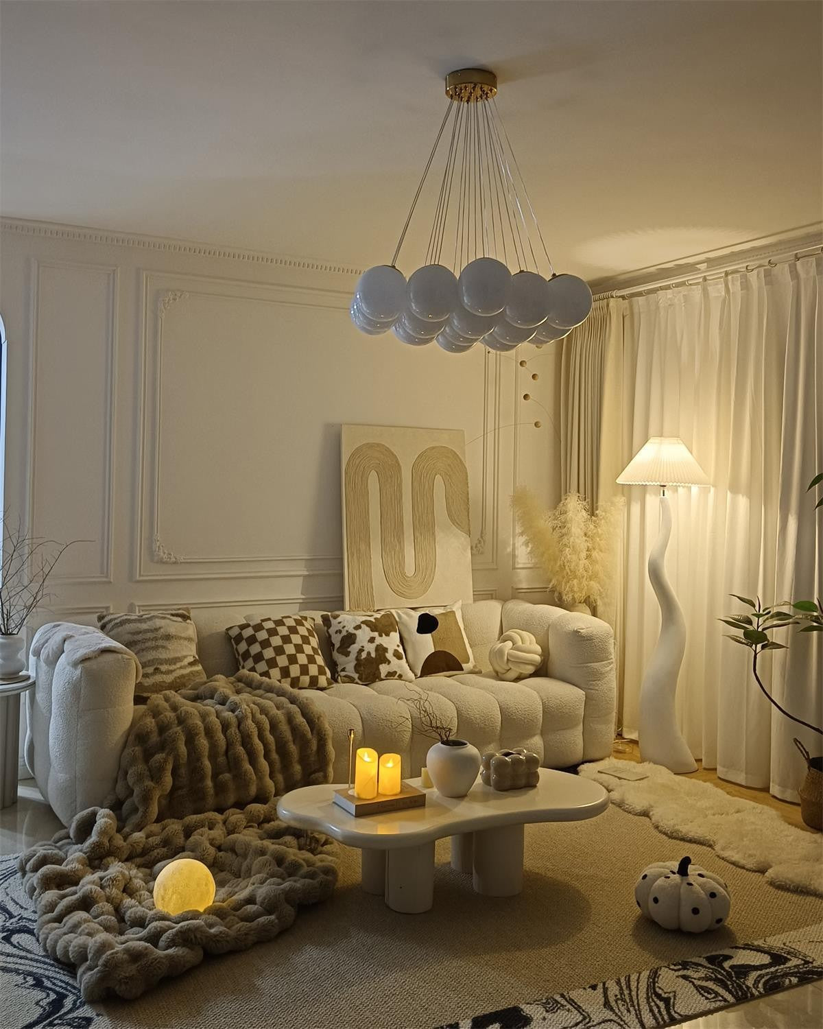 Aurora Twist Pleated Floor Lamp