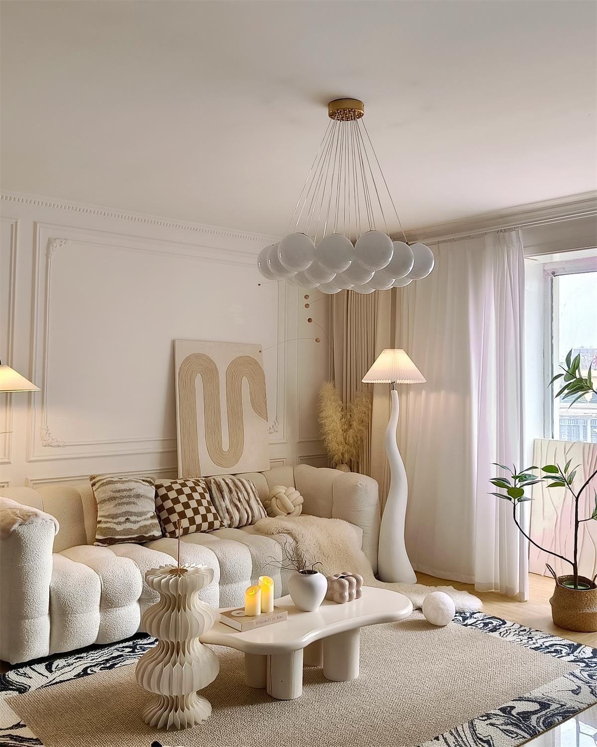 Aurora Twist Pleated Floor Lamp