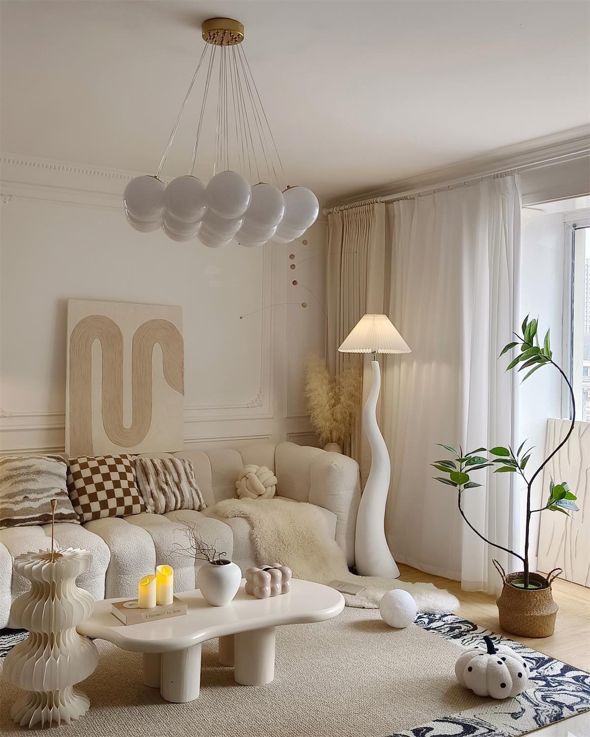 Aurora Twist Pleated Floor Lamp