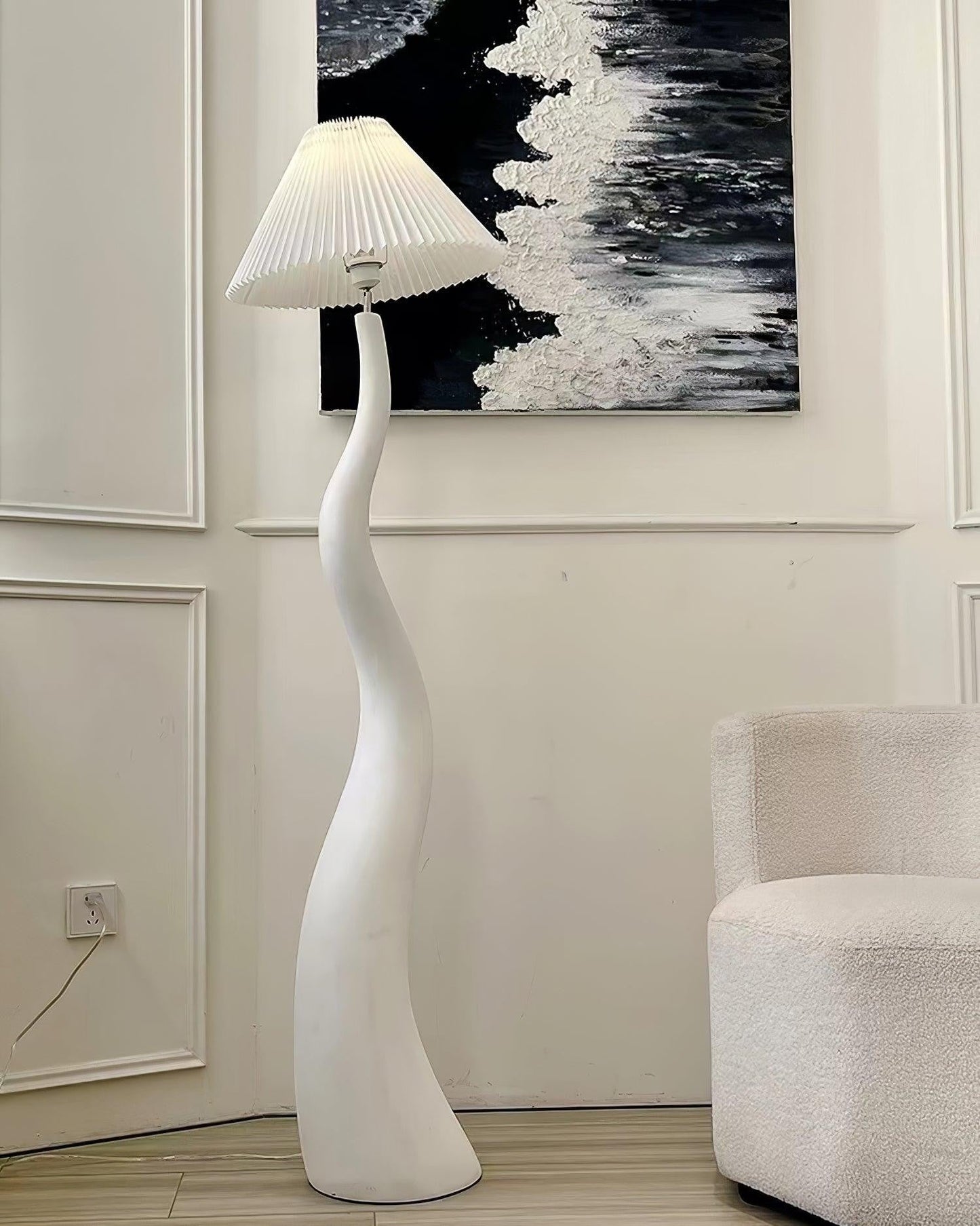 Aurora Twist Pleated Floor Lamp