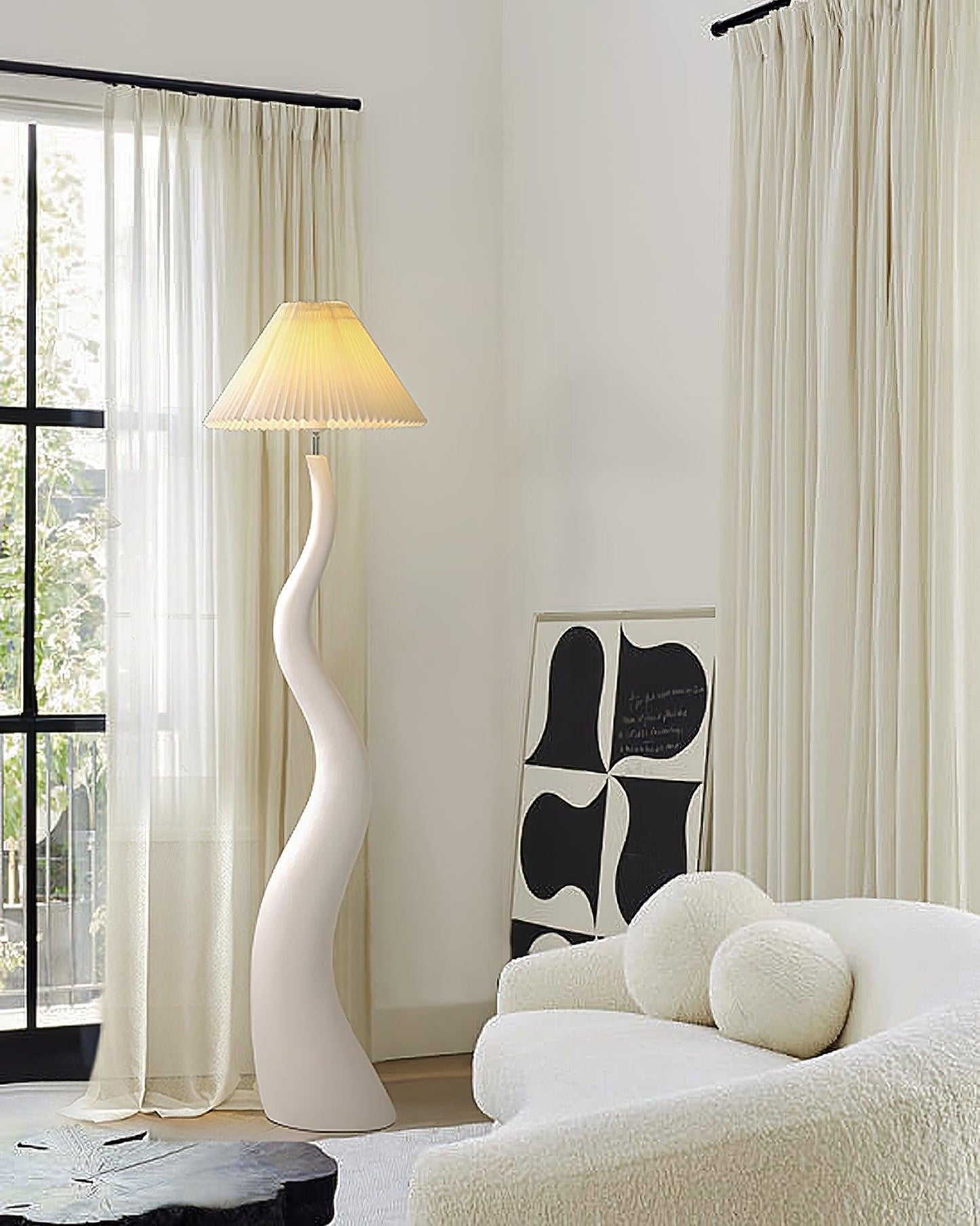 Aurora Twist Pleated Floor Lamp