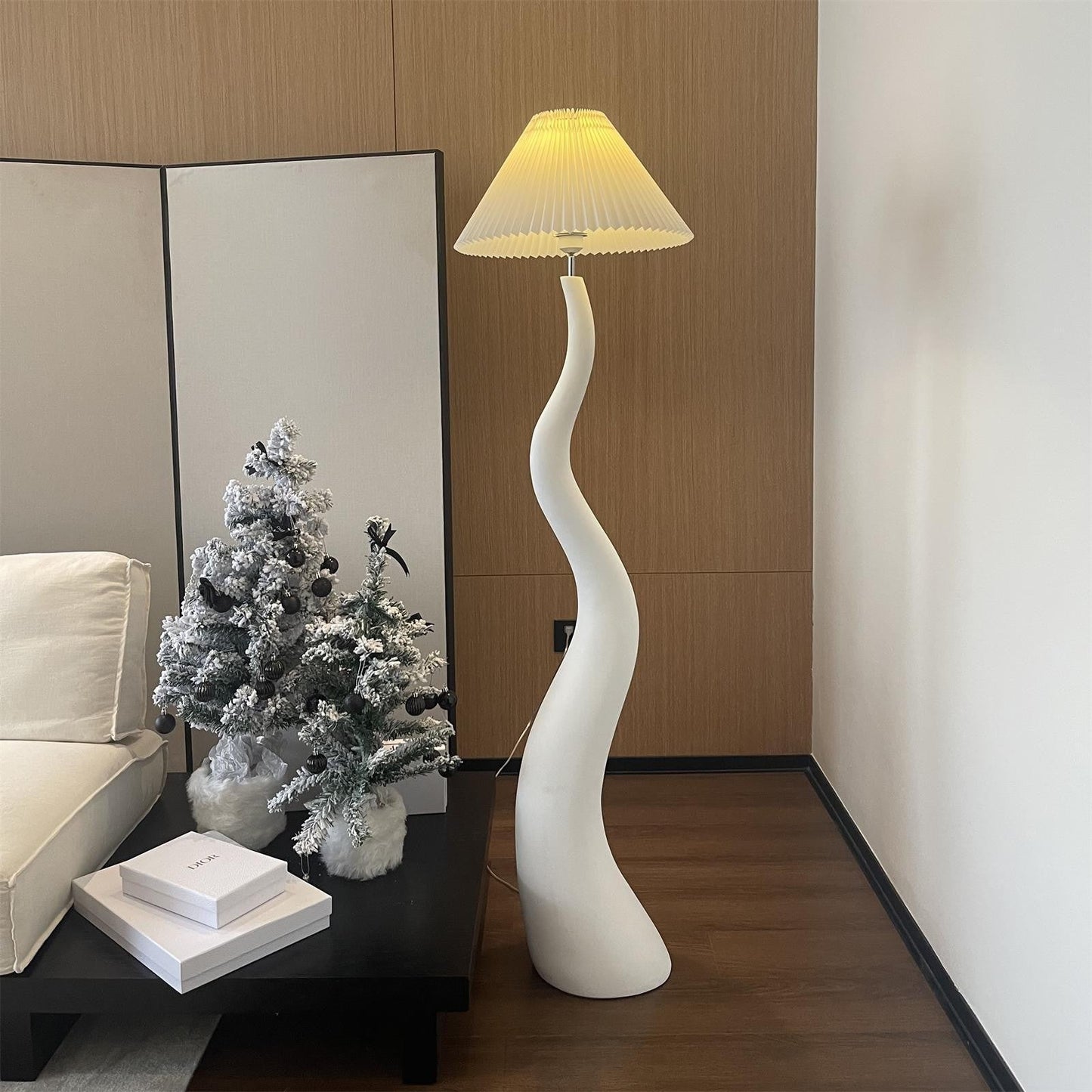Aurora Twist Pleated Floor Lamp