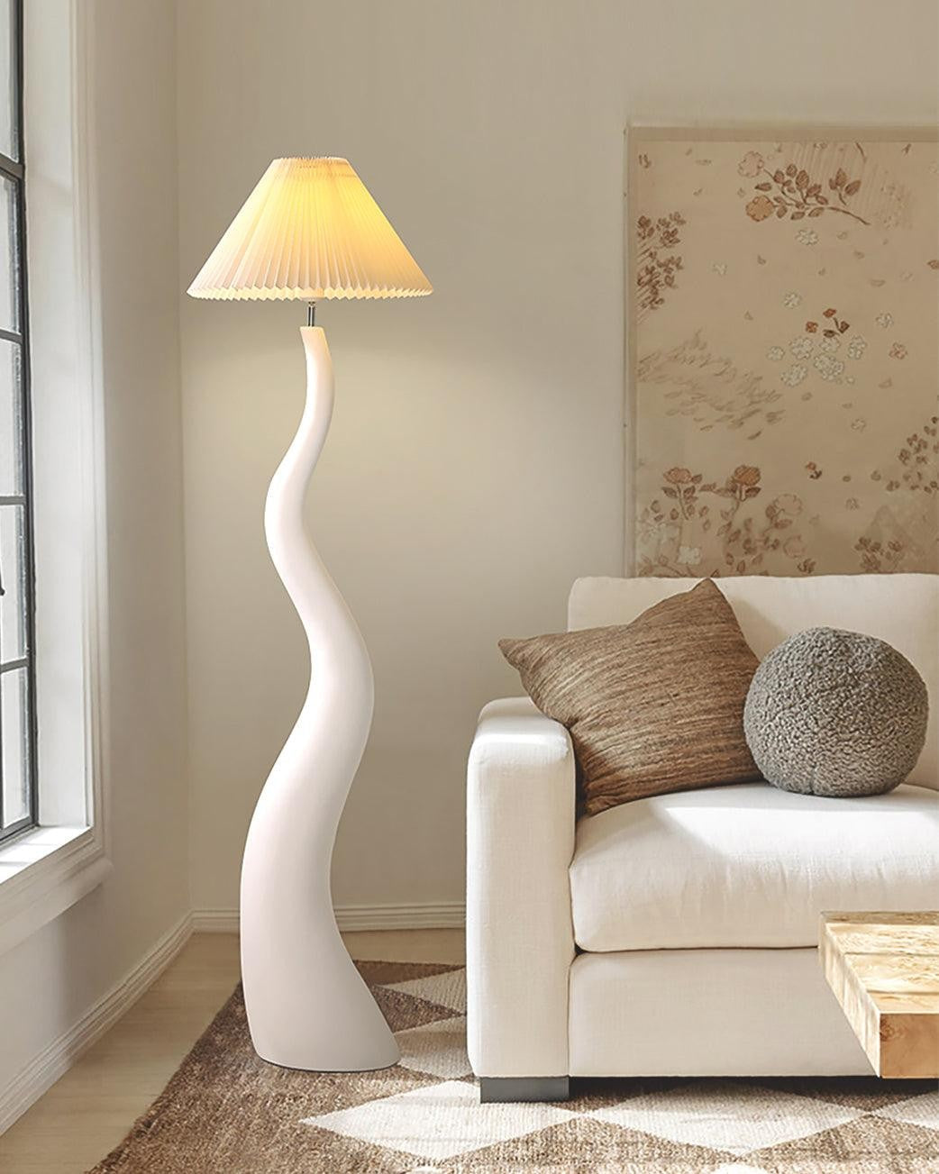 Aurora Twist Pleated Floor Lamp