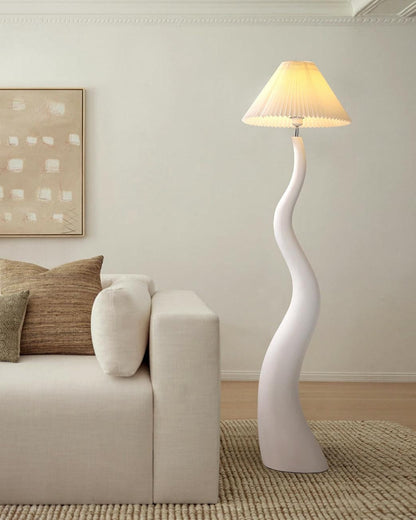 Aurora Twist Pleated Floor Lamp