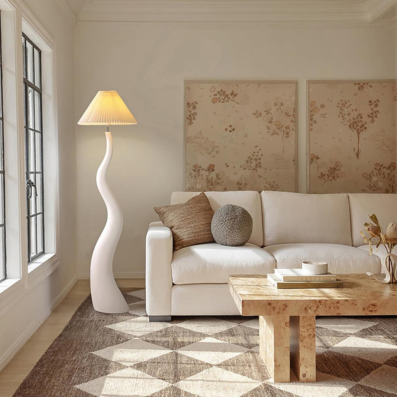 Aurora Twist Pleated Floor Lamp