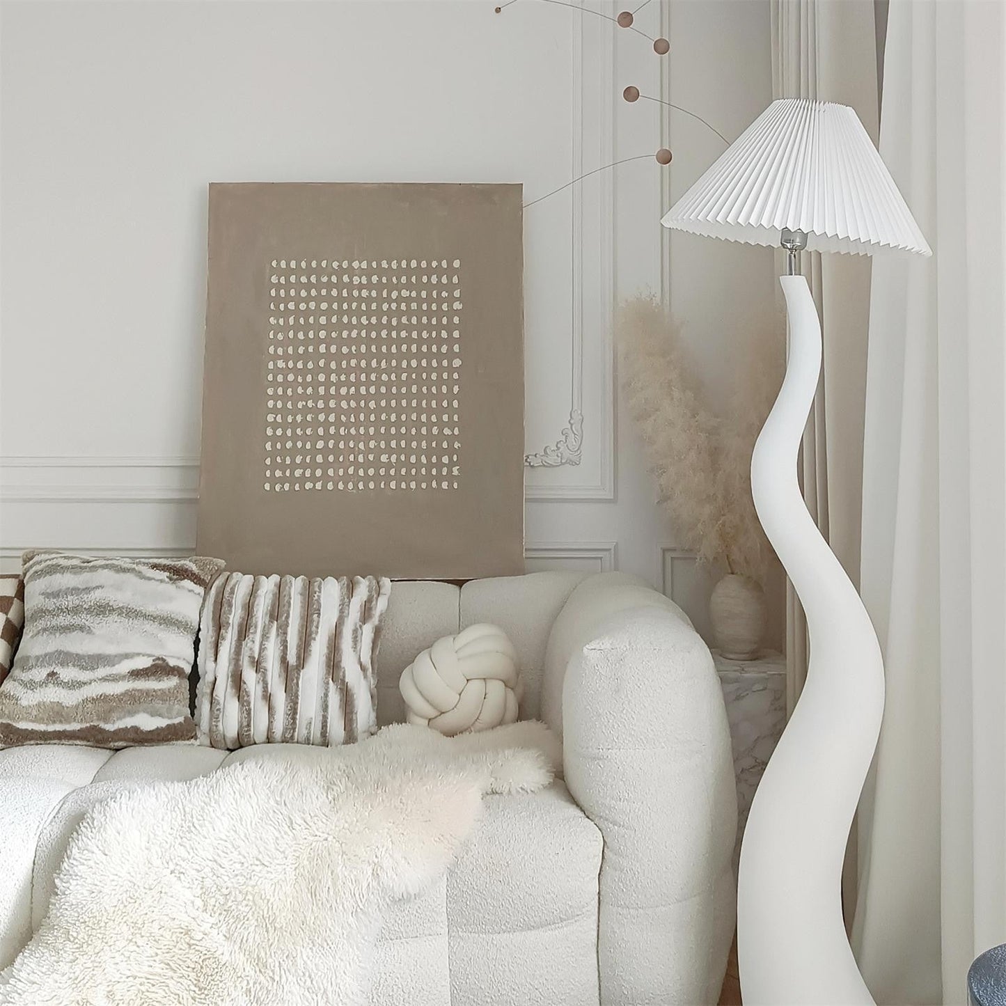 Aurora Twist Pleated Floor Lamp