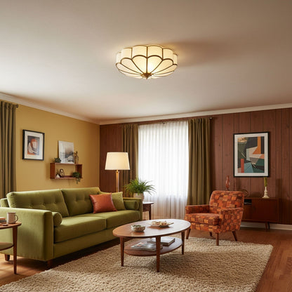 Bloom Glass Flush Ceiling Light