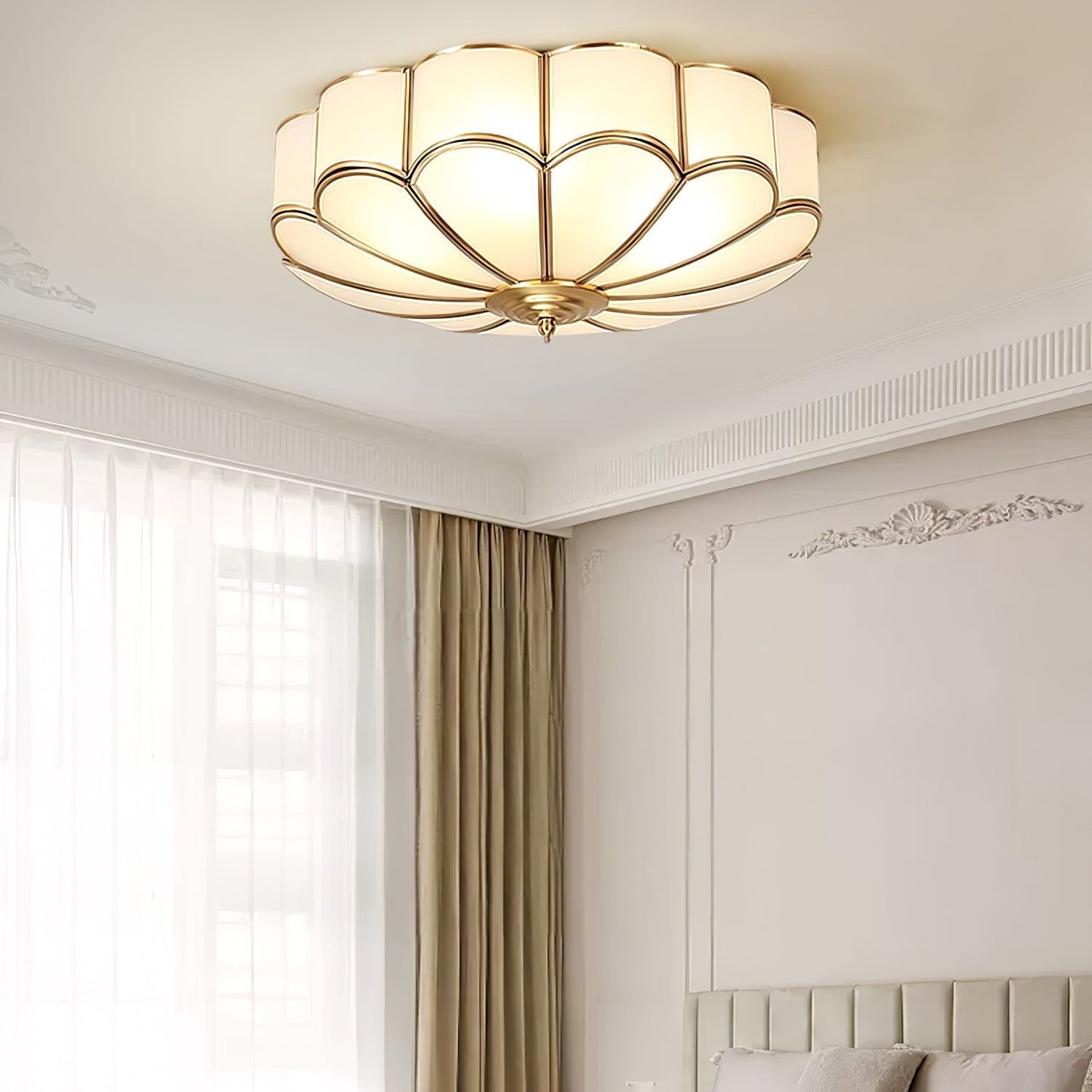 Bloom Glass Flush Ceiling Light