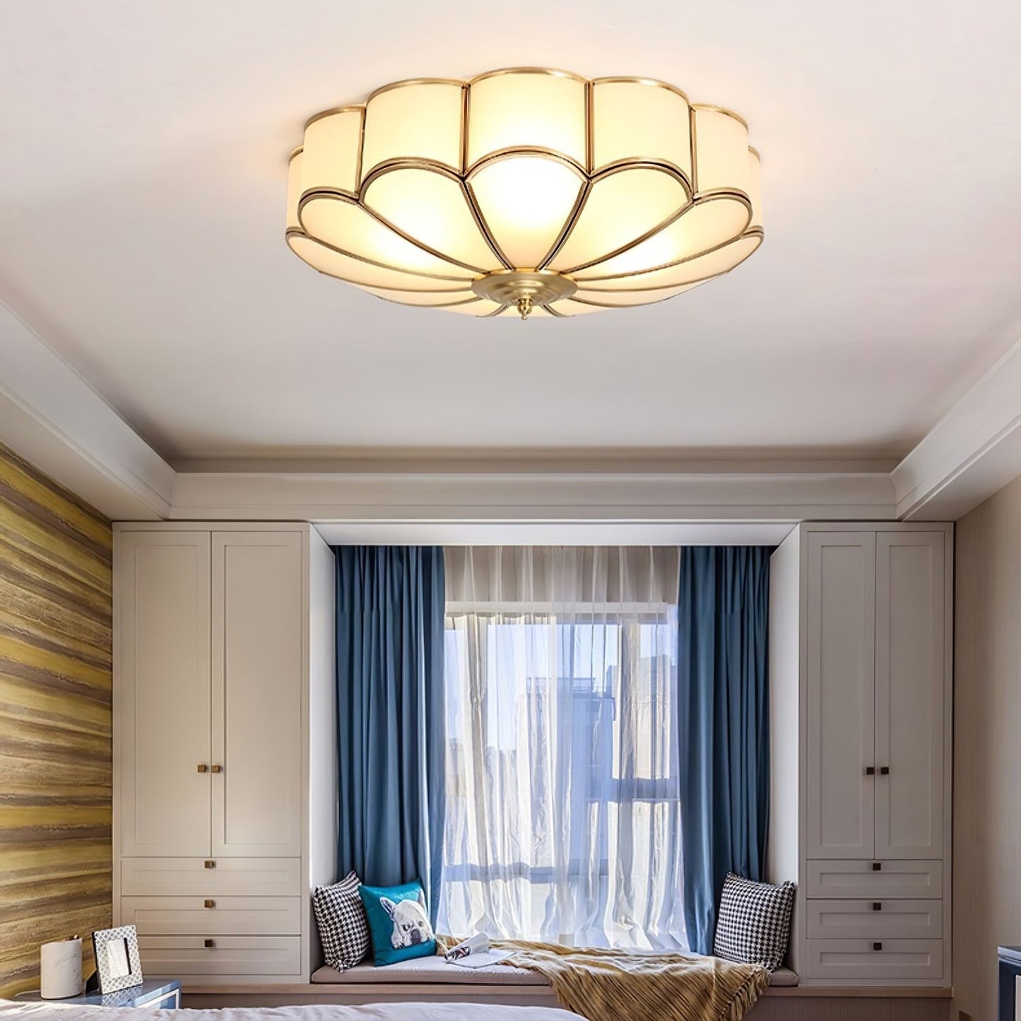 Bloom Glass Flush Ceiling Light