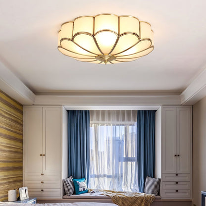 Bloom Glass Flush Ceiling Light