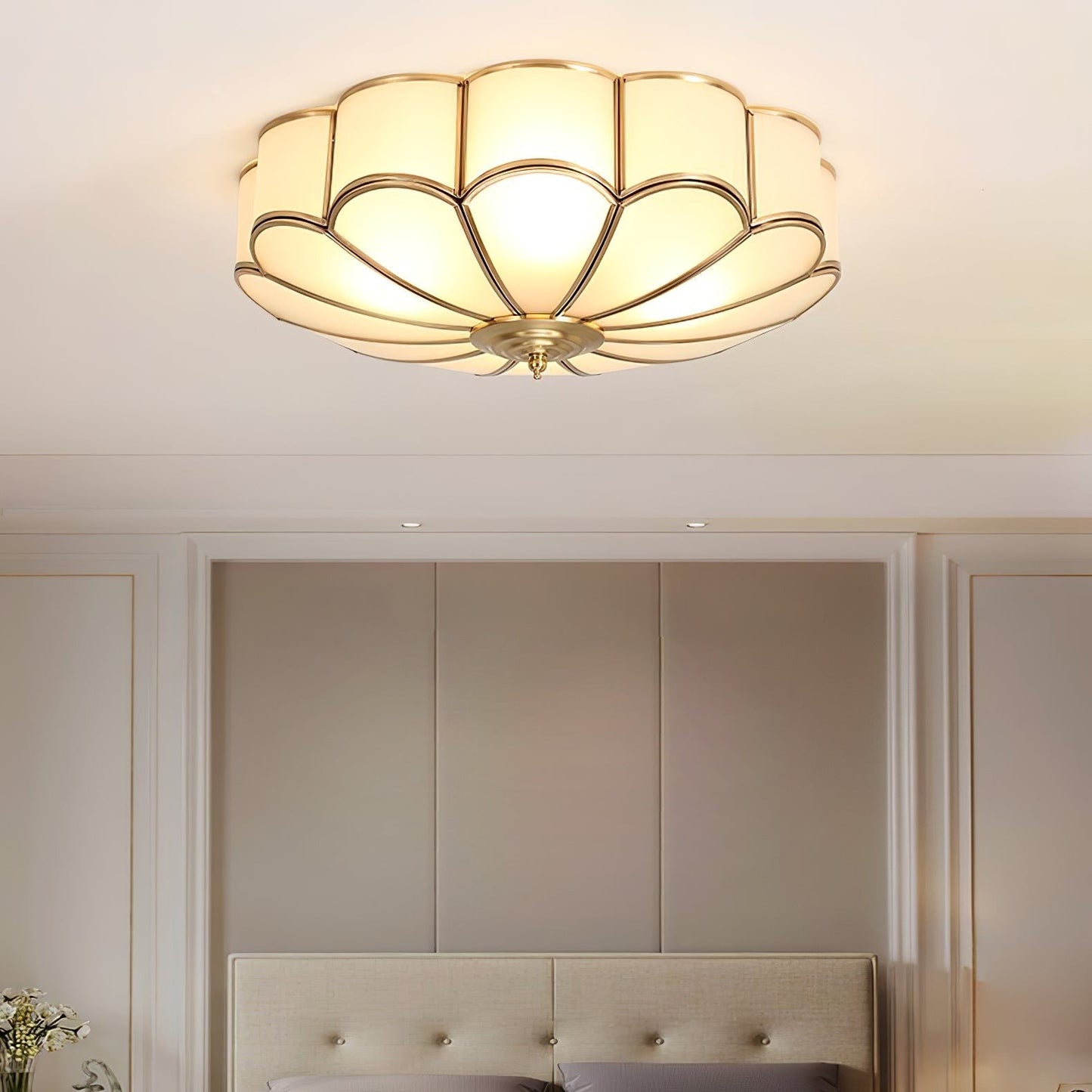 Bloom Glass Flush Ceiling Light