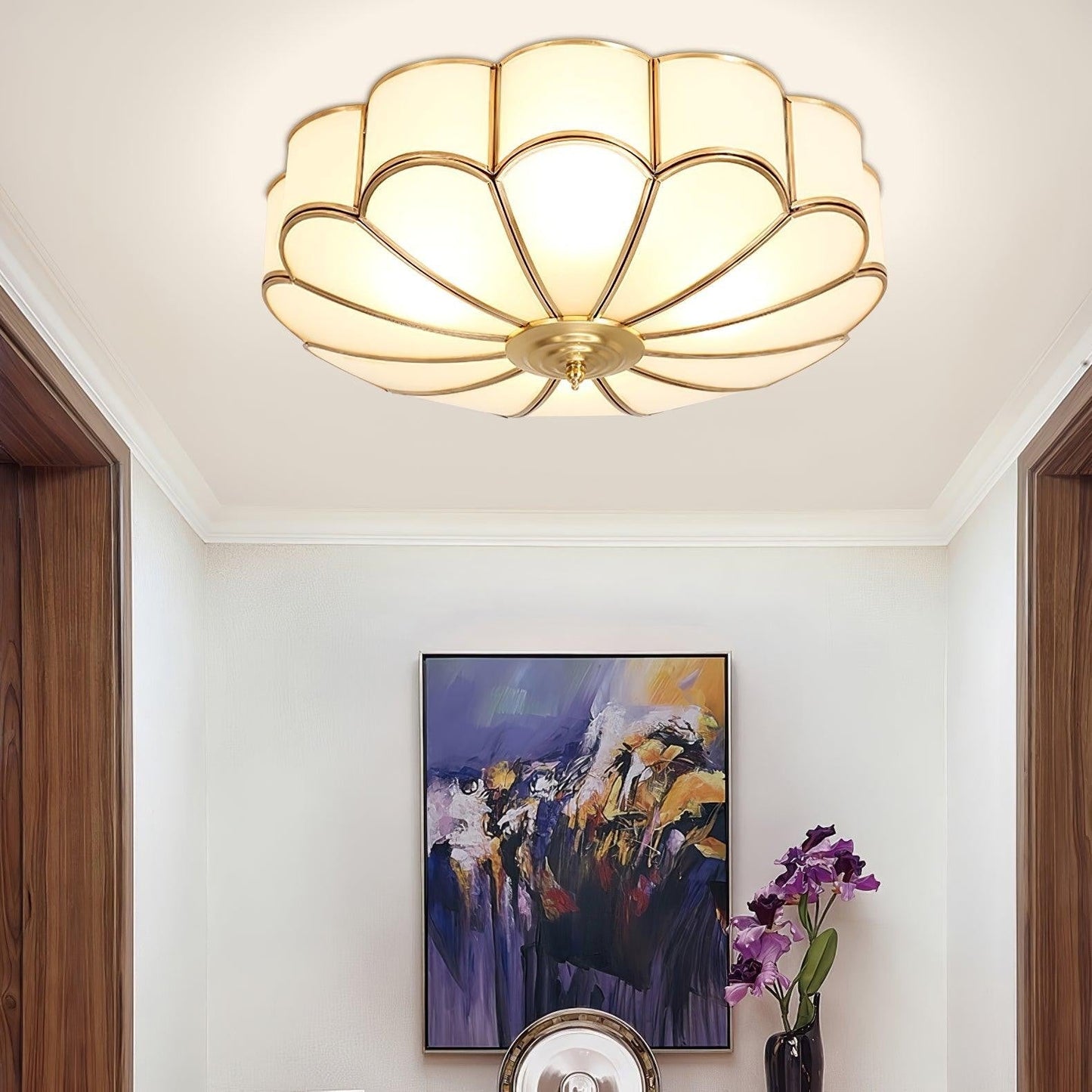 Bloom Glass Flush Ceiling Light