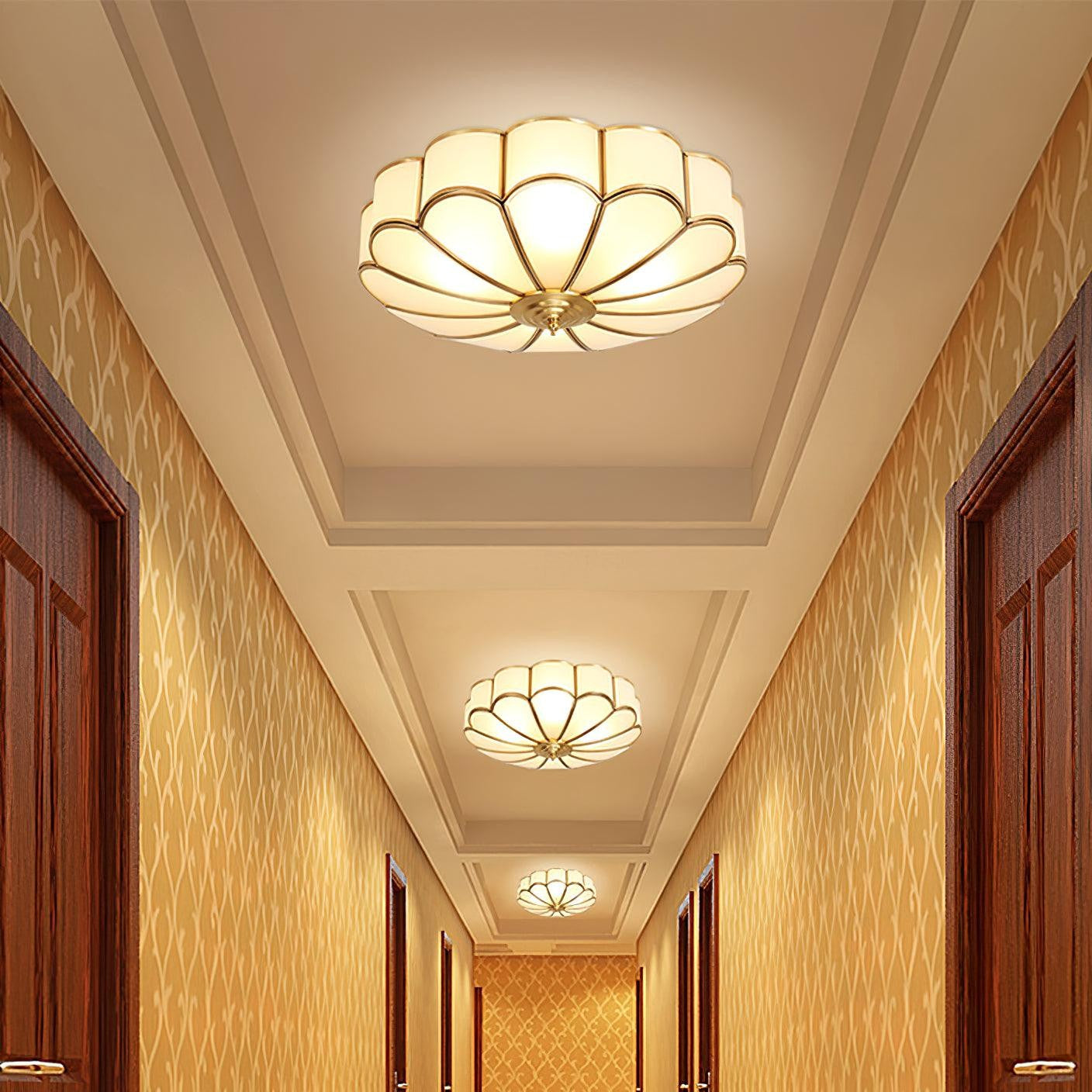 Bloom Glass Flush Ceiling Light