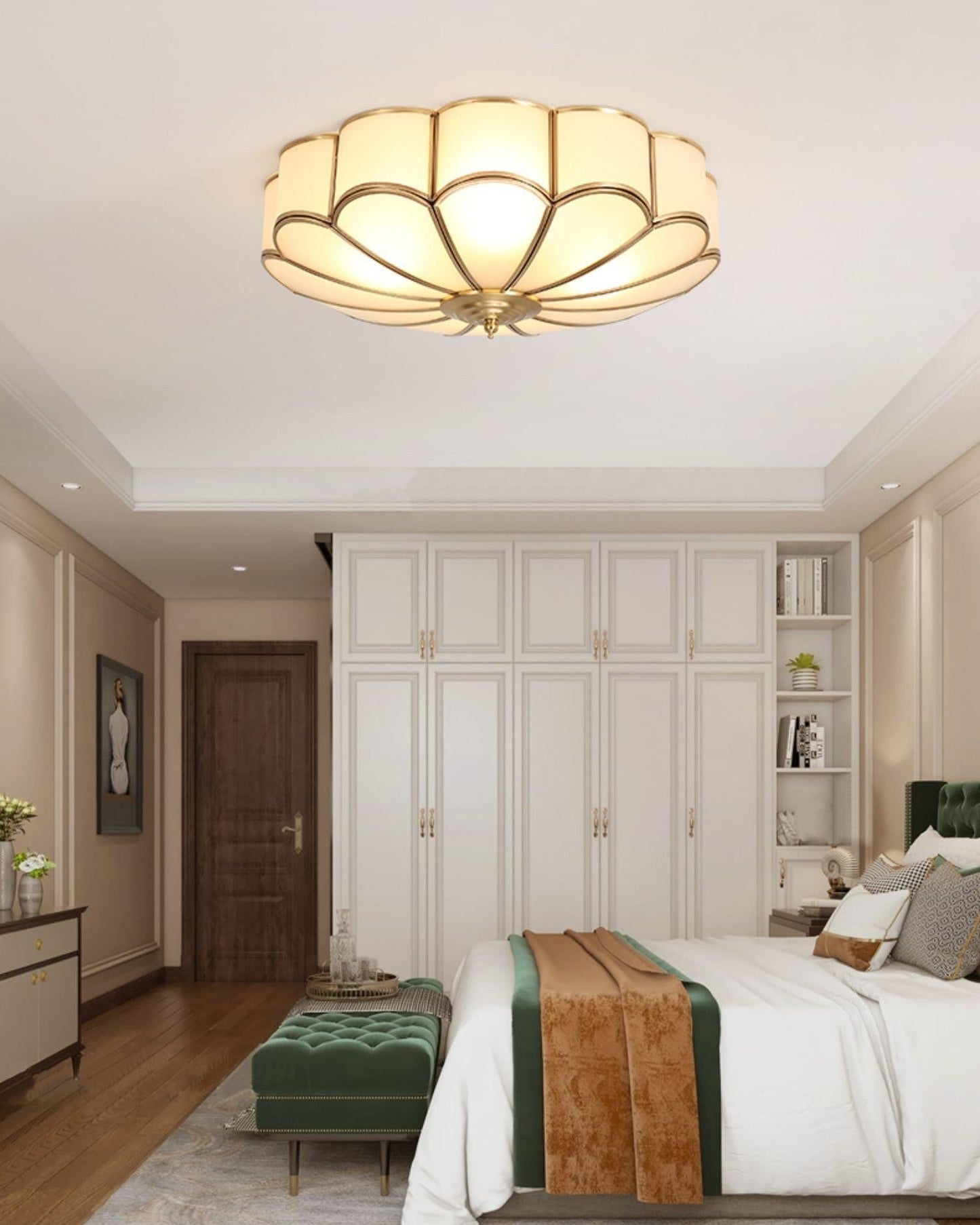 Bloom Glass Flush Ceiling Light