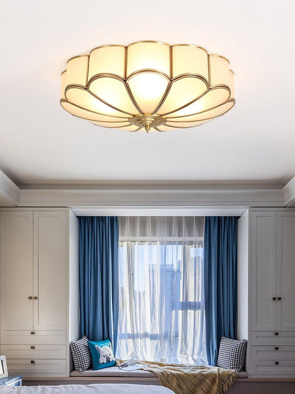 Bloom Glass Flush Ceiling Light