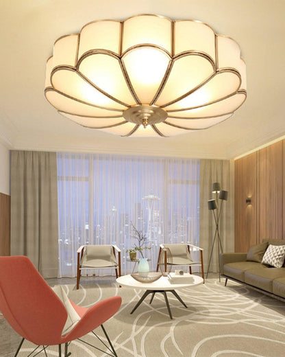 Bloom Glass Flush Ceiling Light