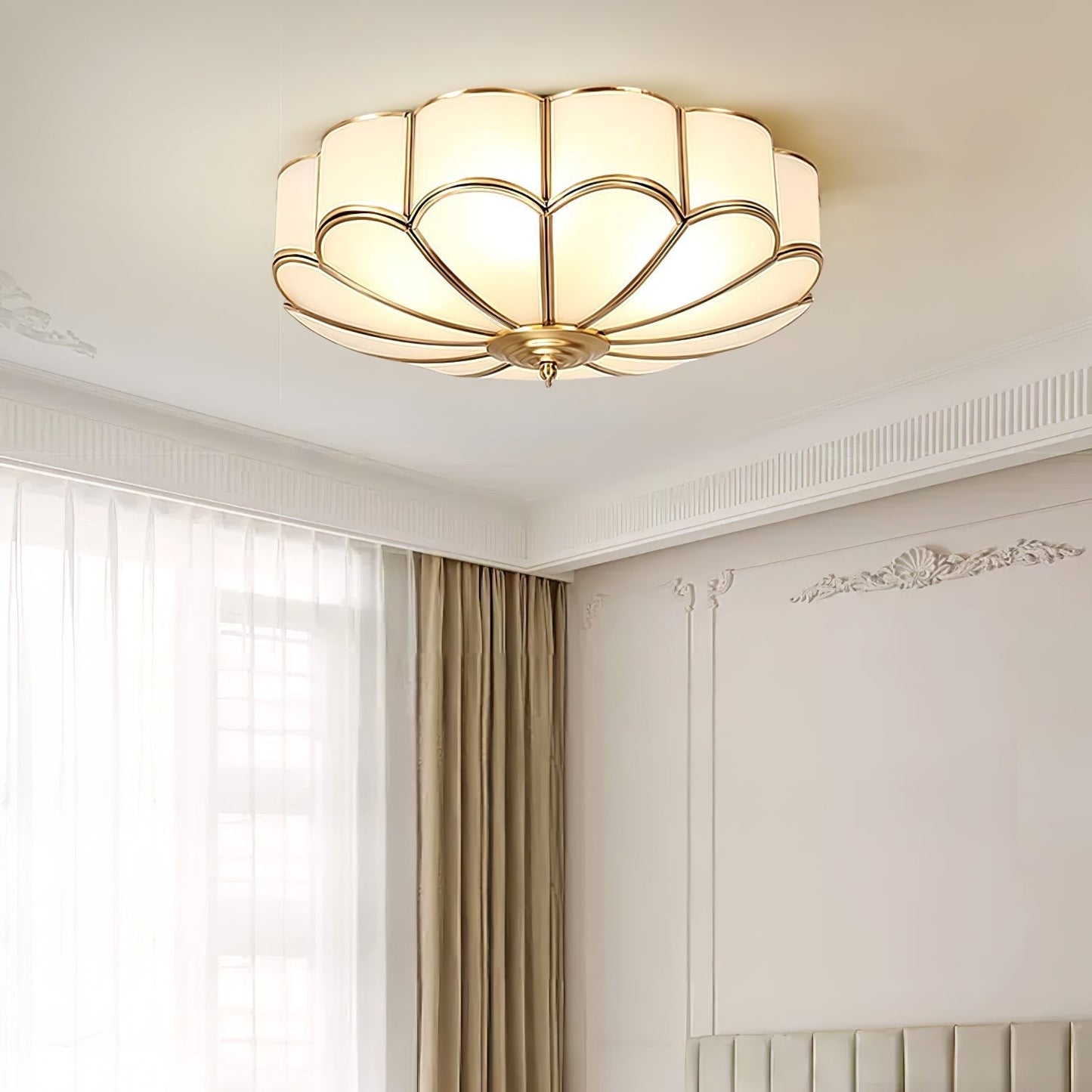 Bloom Glass Flush Ceiling Light