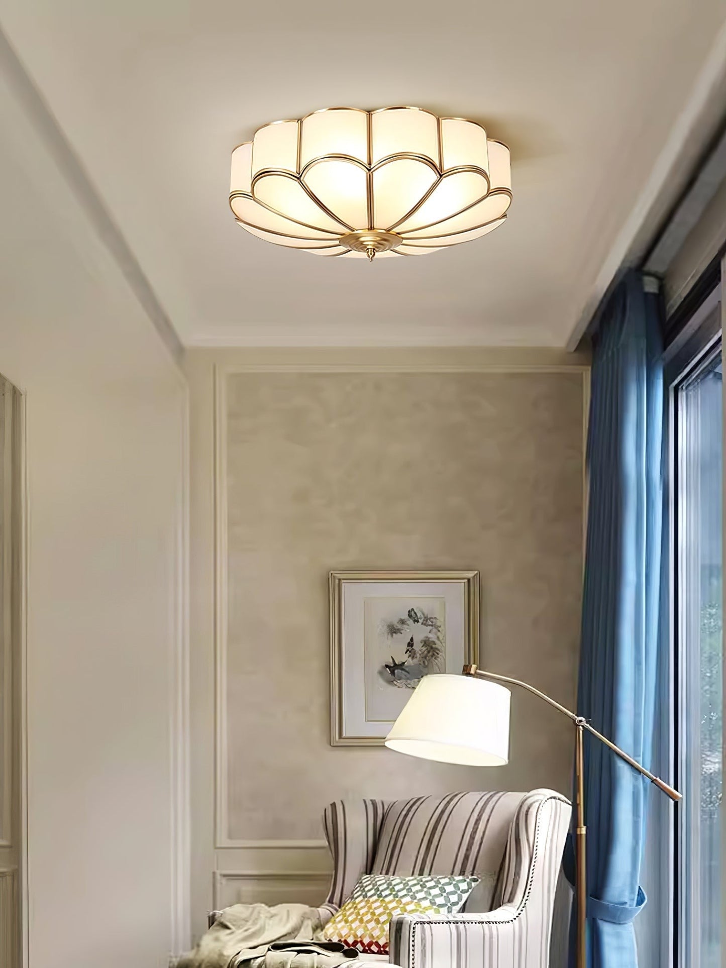 Bloom Glass Flush Ceiling Light