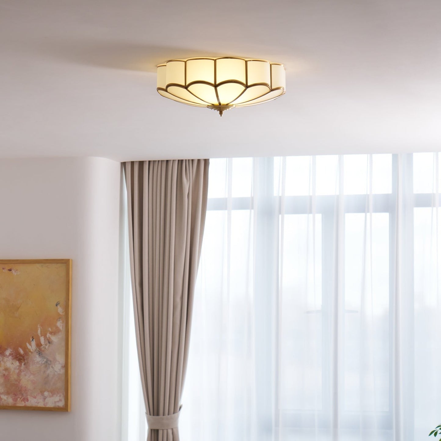 Bloom Glass Flush Ceiling Light