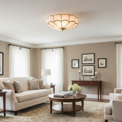 Bloom Glass Flush Ceiling Light
