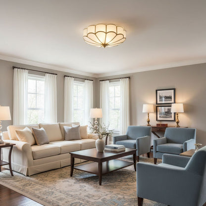 Bloom Glass Flush Ceiling Light