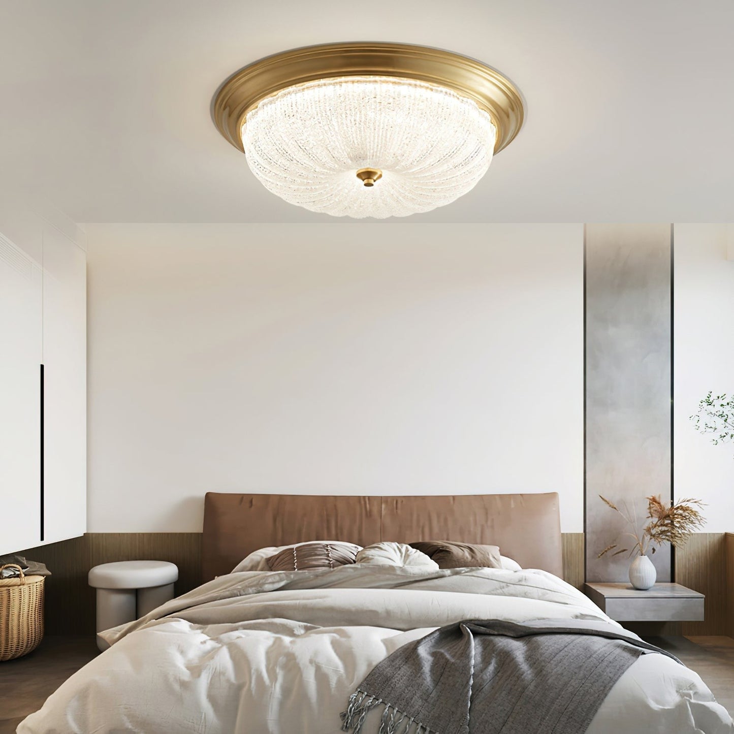 Bravelle Textured Glass Ceiling Light