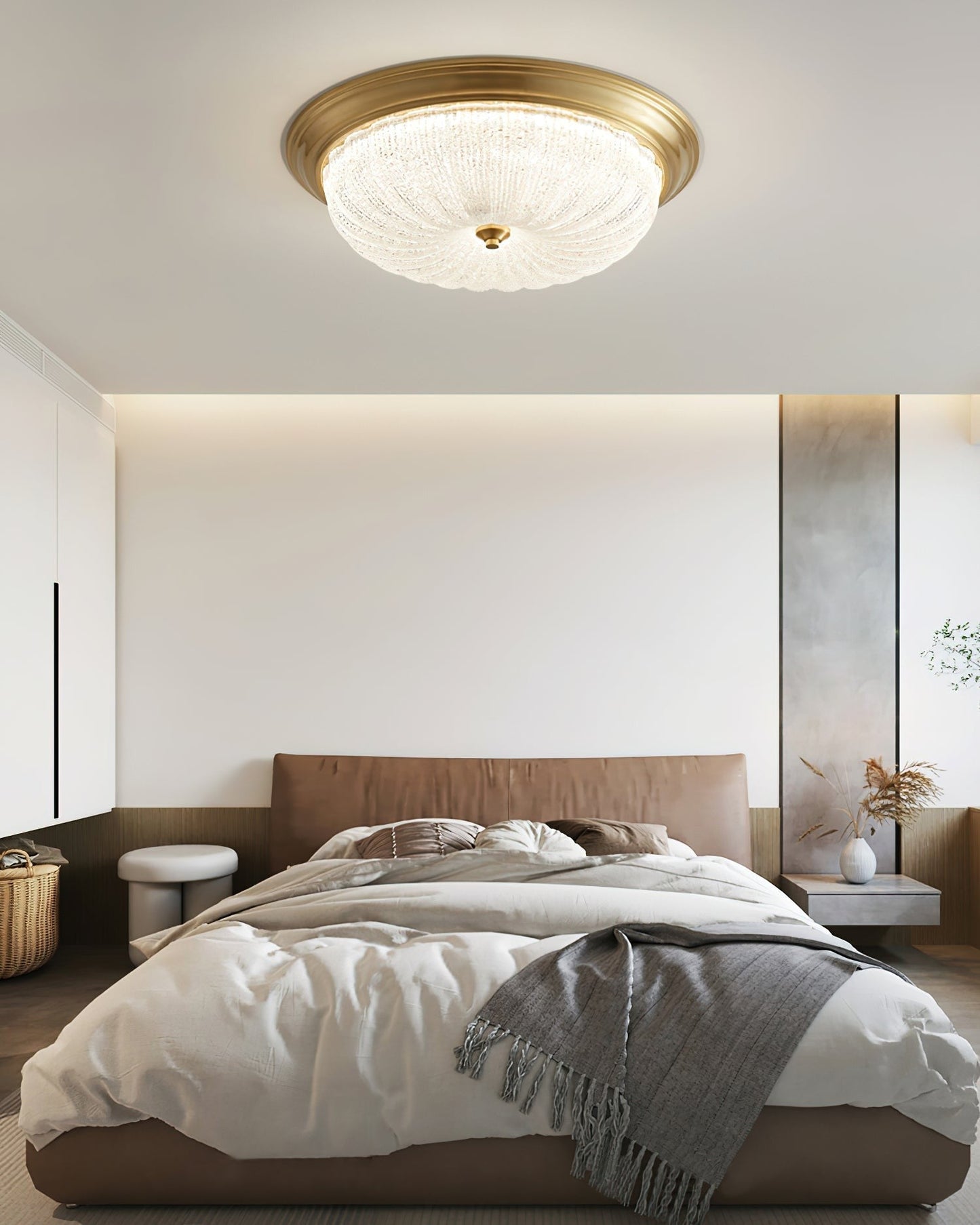 Bravelle Textured Glass Ceiling Light