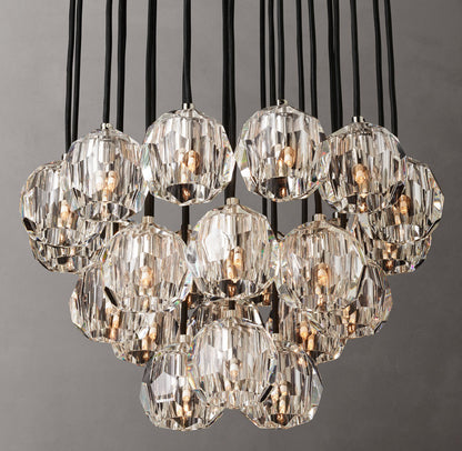 Clarion Faceted Crystal Cluster Chandelier