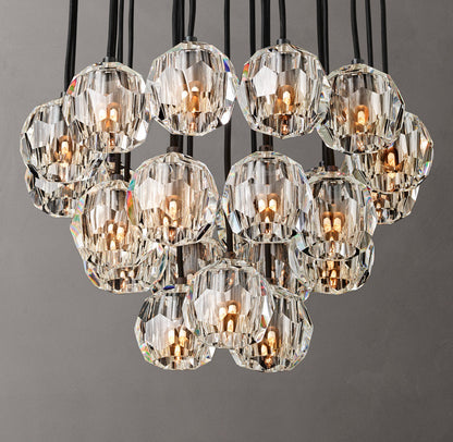 Clarion Faceted Crystal Cluster Chandelier
