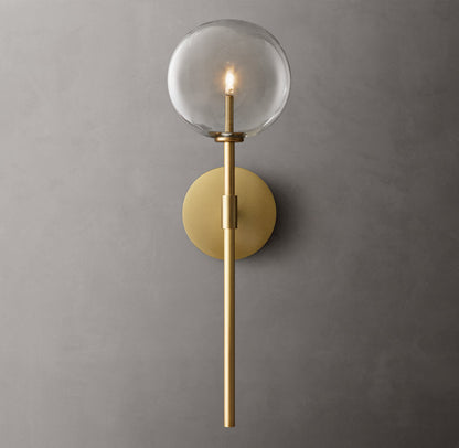 Clear Borosilicate Globe Wall Light