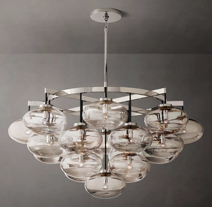 Clear Globe Cascade Chandelier