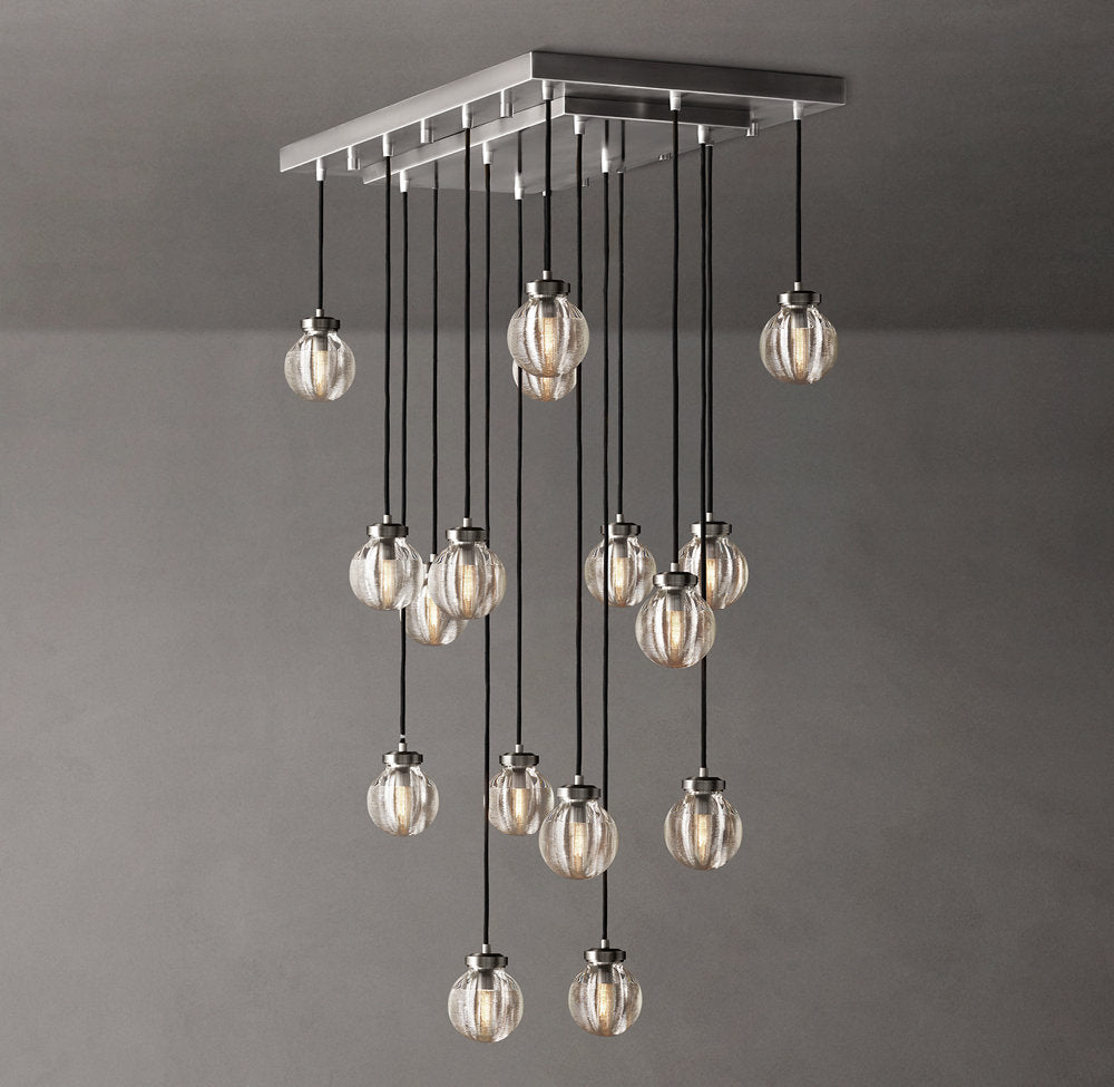 Compact Crystal Pearl Island Chandelier