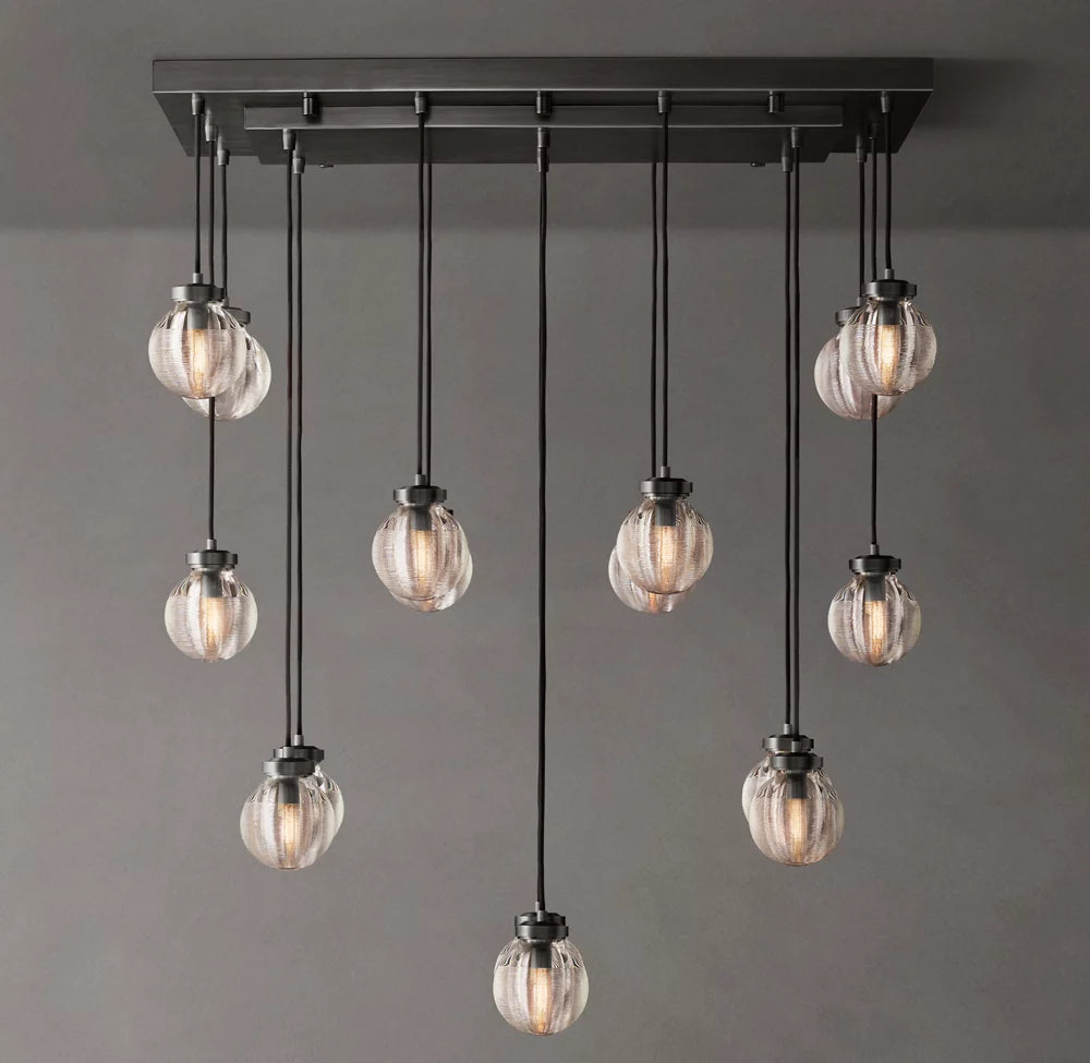 Compact Crystal Pearl Island Chandelier