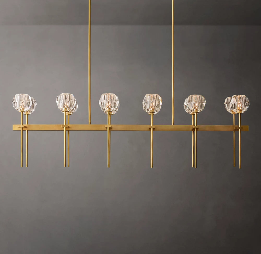 Double Row Crystal Sphere Chandelier