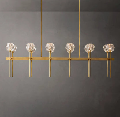 Double Row Crystal Sphere Chandelier