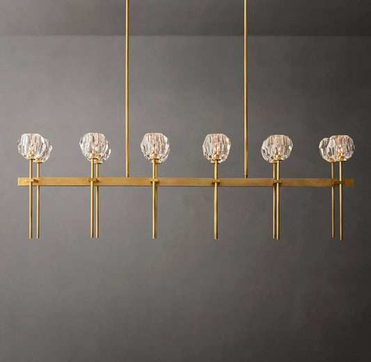 Double Row Crystal Sphere Chandelier
