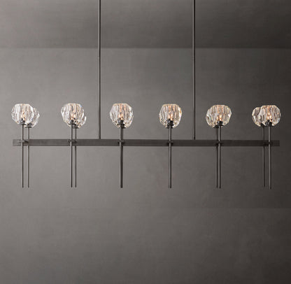 Double Row Crystal Sphere Chandelier