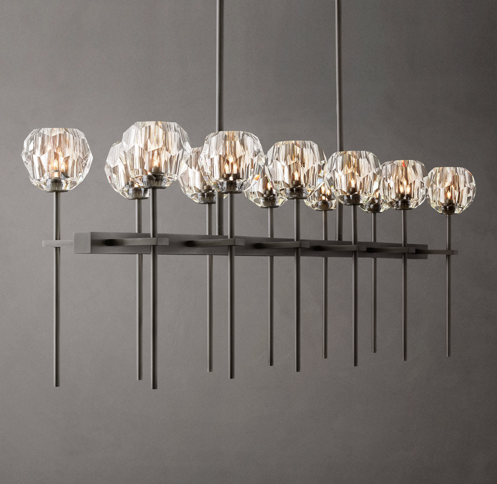 Double Row Crystal Sphere Chandelier