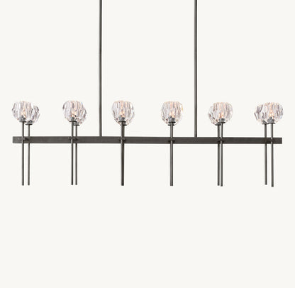 Double Row Crystal Sphere Chandelier