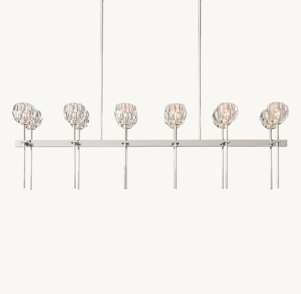Double Row Crystal Sphere Chandelier