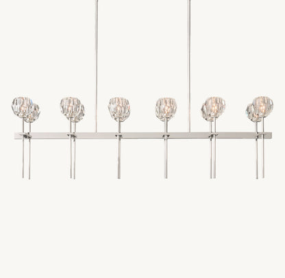 Double Row Crystal Sphere Chandelier