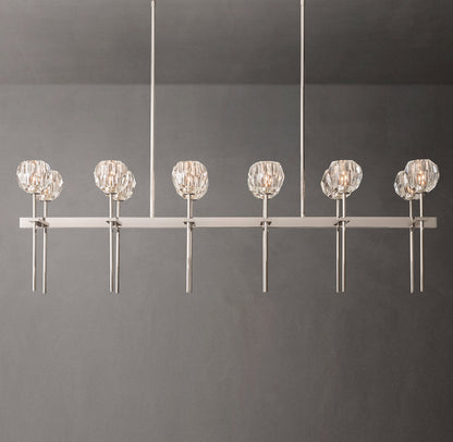 Double Row Crystal Sphere Chandelier