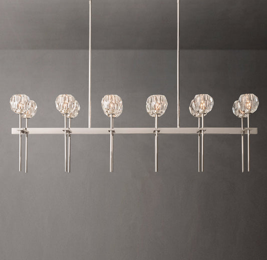 Double Row Crystal Sphere Chandelier