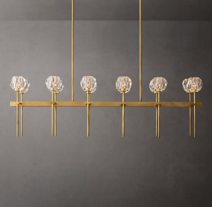 Double Row Crystal Sphere Chandelier