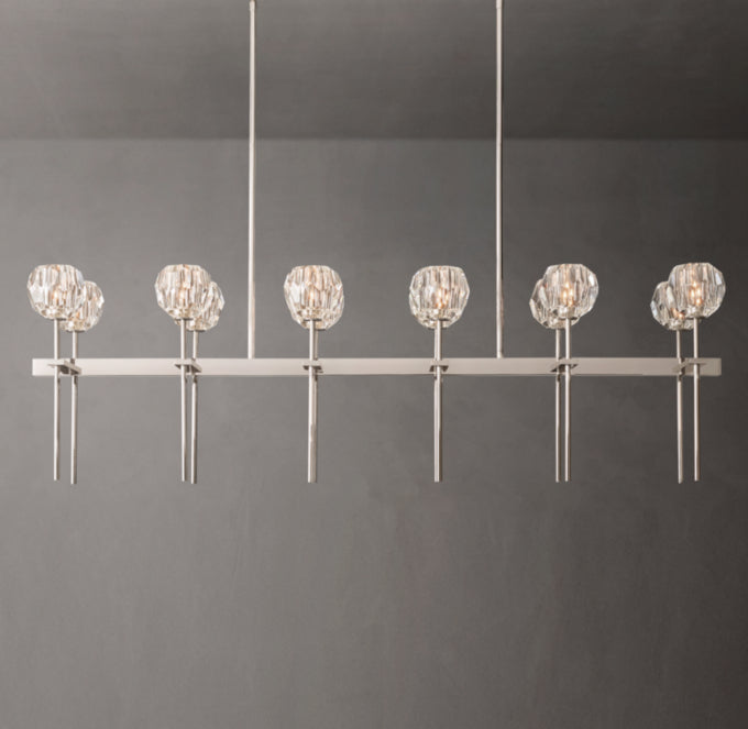 Double Row Crystal Sphere Chandelier