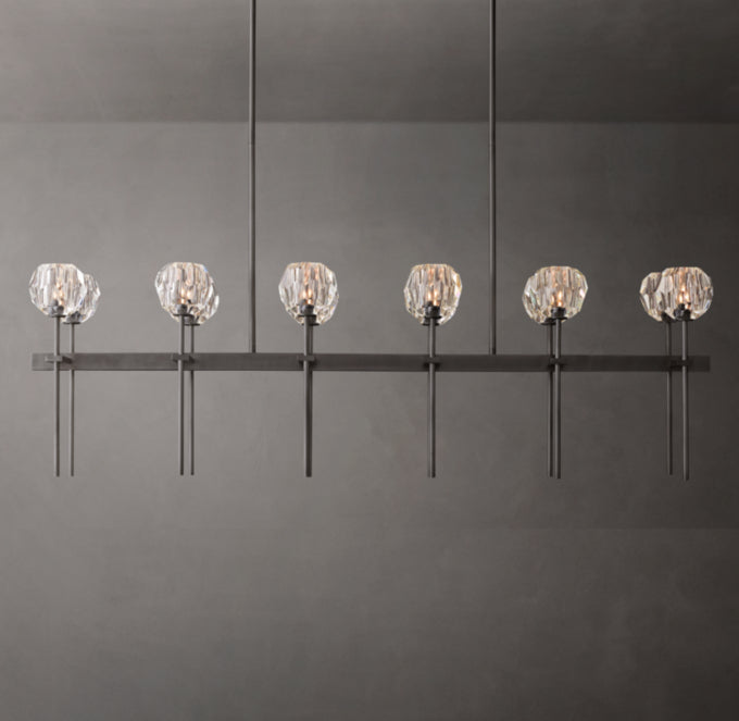 Double Row Crystal Sphere Chandelier