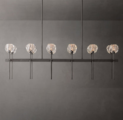 Double Row Crystal Sphere Chandelier