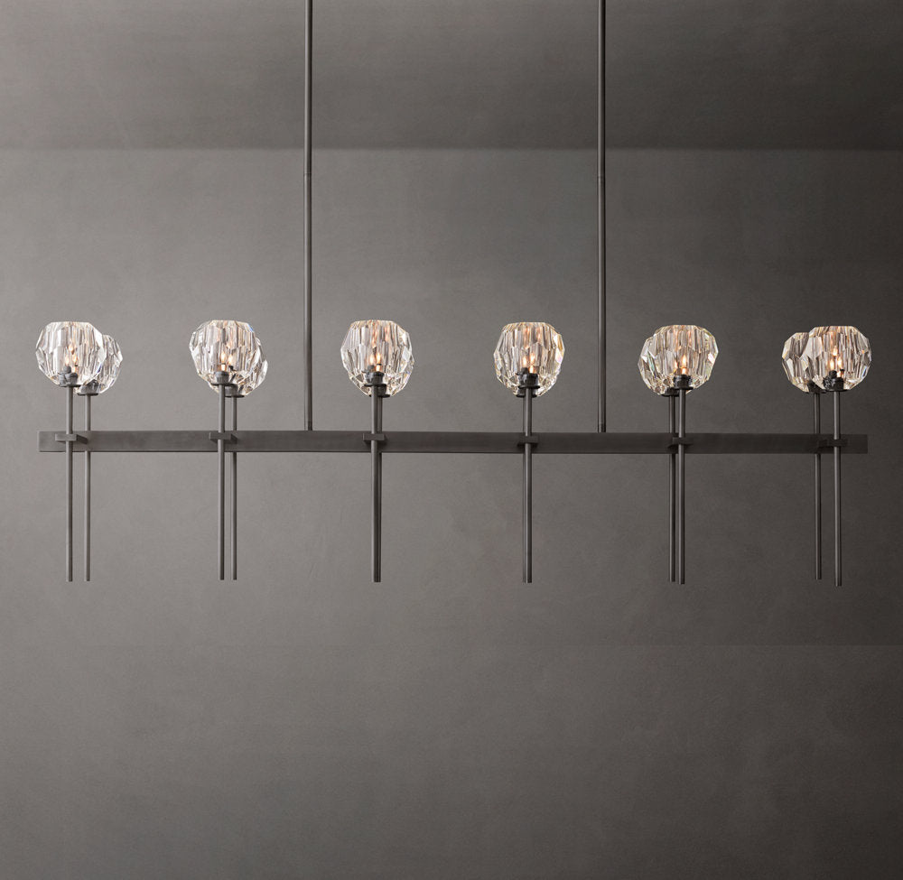 Double Row Crystal Sphere Chandelier