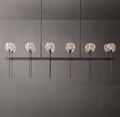 Double Row Crystal Sphere Chandelier
