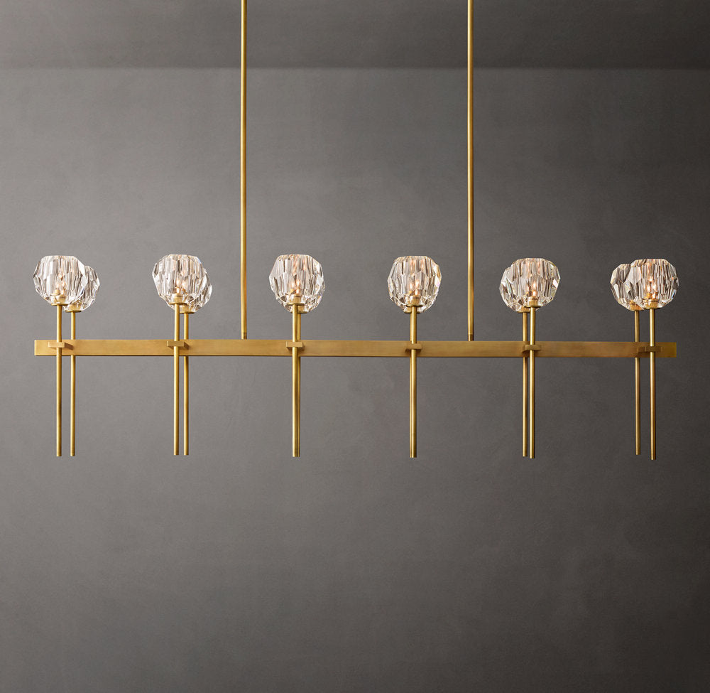 Double Row Crystal Sphere Chandelier